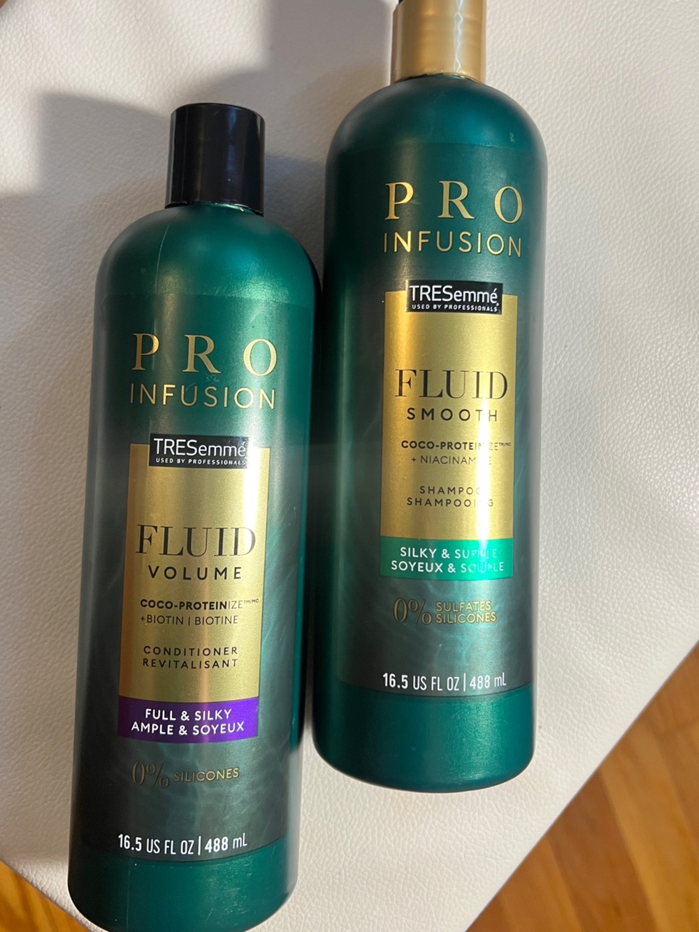 TRESemmé Pro Infusion Fluid Volume & Smooth Shampoo + Conditioner 16.5 fl oz ea